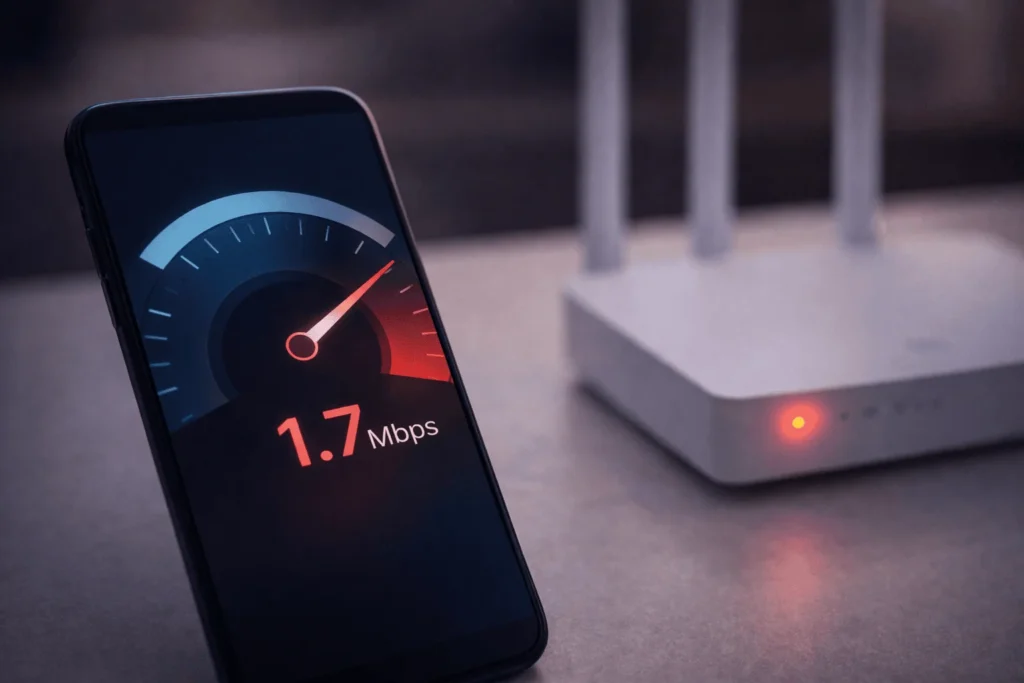 Débit Internet insuffisant ou instable sur le réseau WiFi